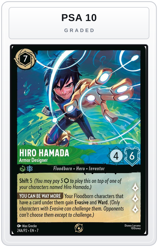Graded - Hiro Hamada - Armor Designer (Store Championship Participant) — PSA 10 graded overlay
