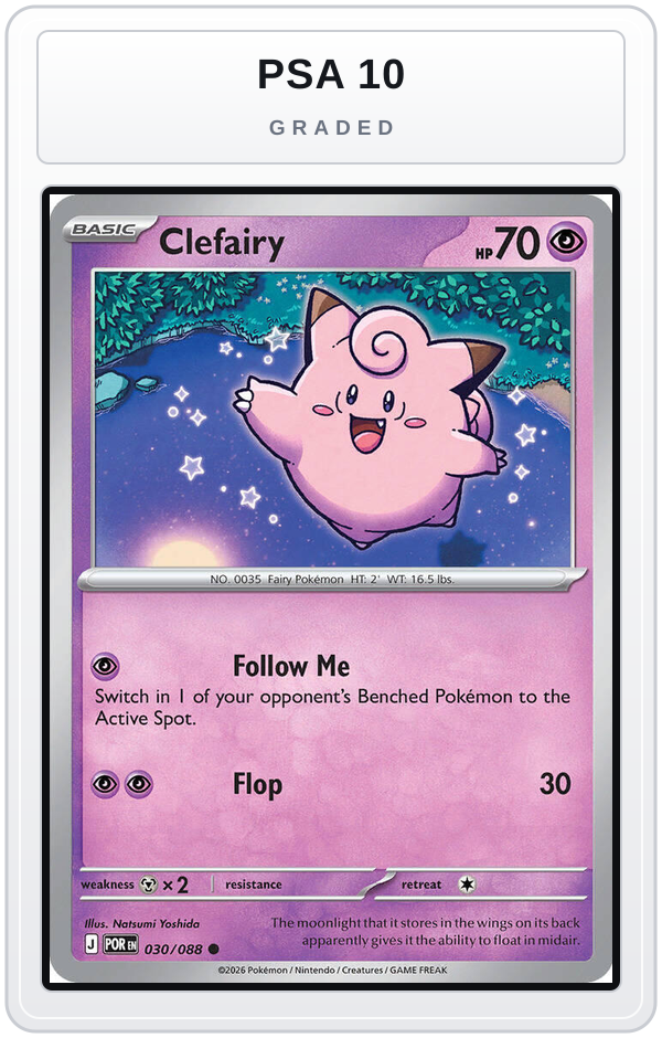 Graded - Clefairy - 030/088 — PSA 10 graded overlay