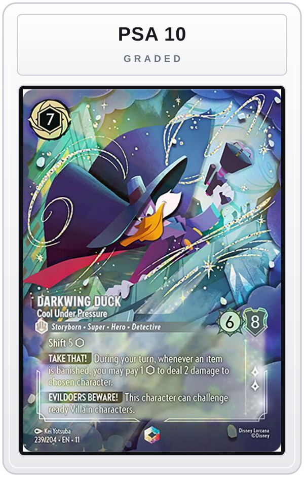 Graded - Darkwing Duck - Cool Under Pressure (Enchanted) — PSA 10 graded overlay