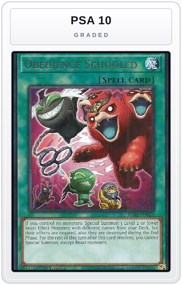 Graded - Obedience Schooled — PSA 10 graded overlay