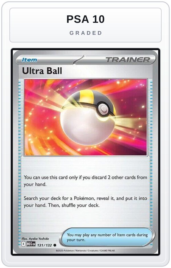 Graded - Ultra Ball — PSA 10 graded overlay