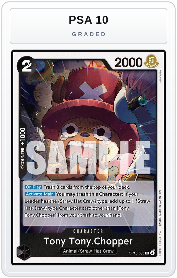 Graded - Tony Tony.Chopper (OP15-085) — PSA 10 graded overlay