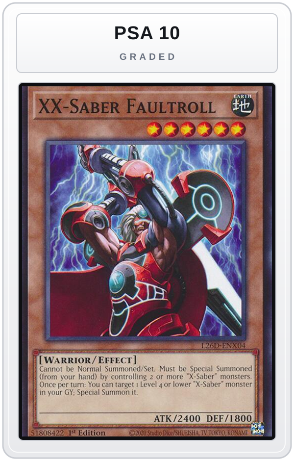 Graded - XX-Saber Faultroll — PSA 10 graded overlay