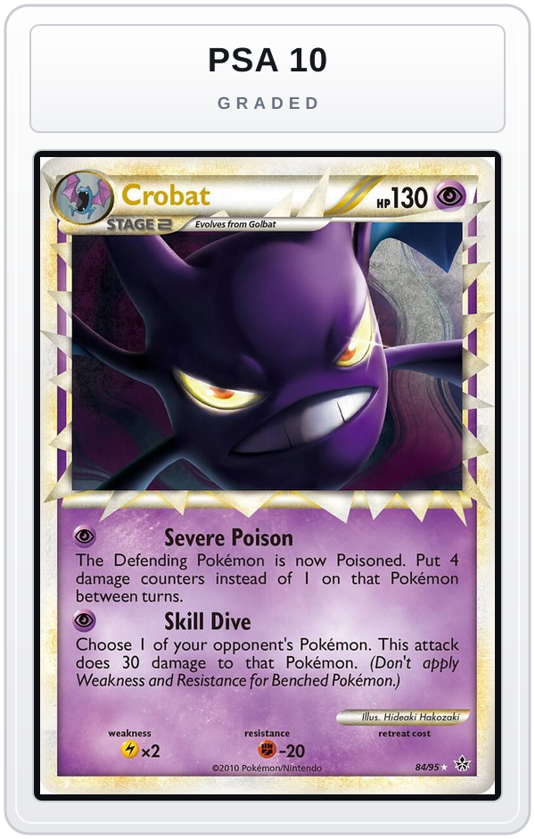 Graded - Crobat (Prime) — PSA 10 graded overlay