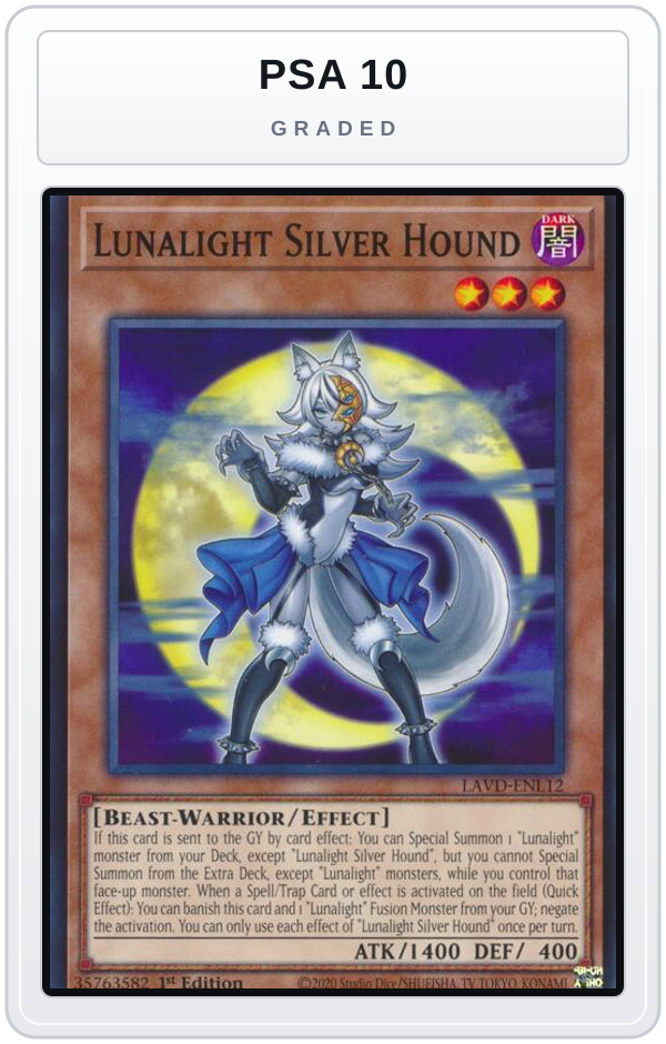Graded - Lunalight Silver Hound — PSA 10 graded overlay