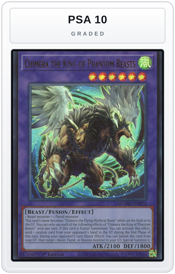 Graded - Chimera the King of Phantom Beasts — PSA 10 graded overlay
