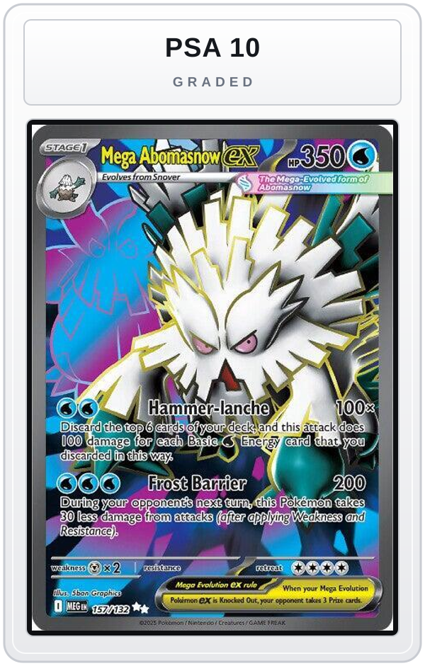 Graded - Mega Abomasnow ex - 157/132 — PSA 10 graded overlay