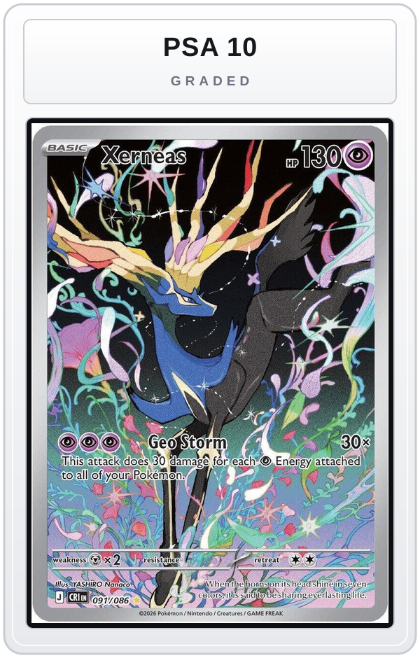Graded - Xerneas - 091/086 — PSA 10 graded overlay