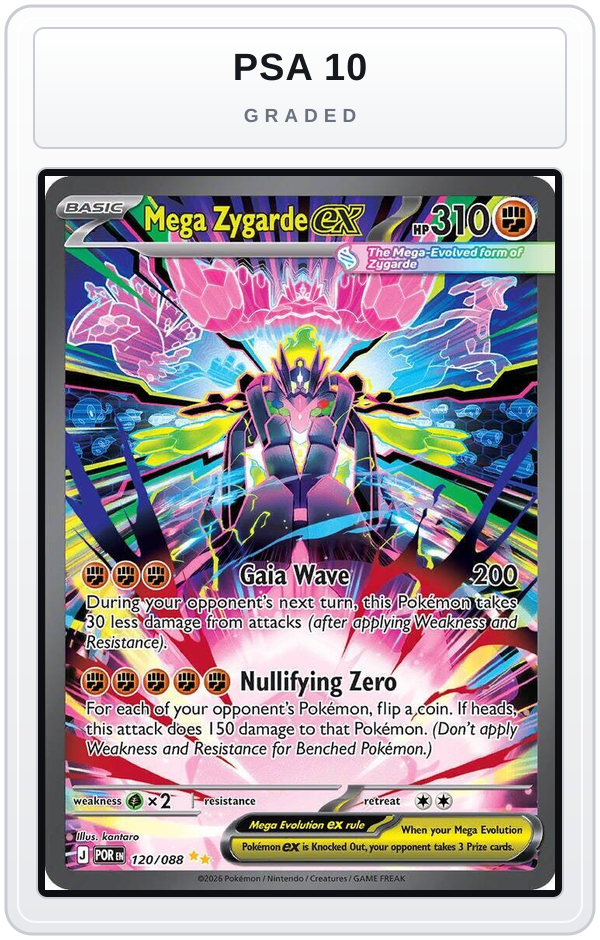 Graded - Mega Zygarde ex - 120/088 — PSA 10 graded overlay