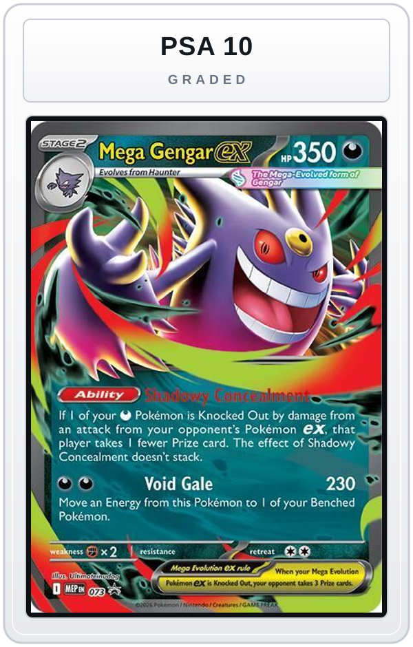 Graded - Mega Gengar ex - 073 — PSA 10 graded overlay