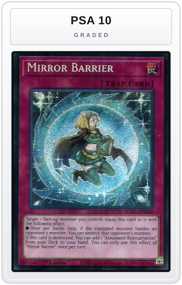 Graded - Mirror Barrier — PSA 10 graded overlay
