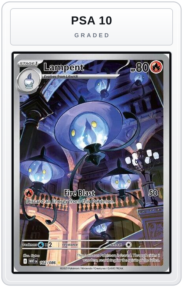 Graded - Lampent - 102/086 — PSA 10 graded overlay