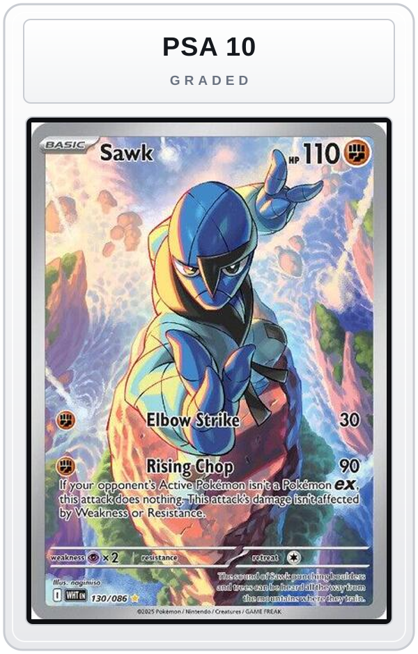 Graded - Sawk - 130/086 — PSA 10 graded overlay