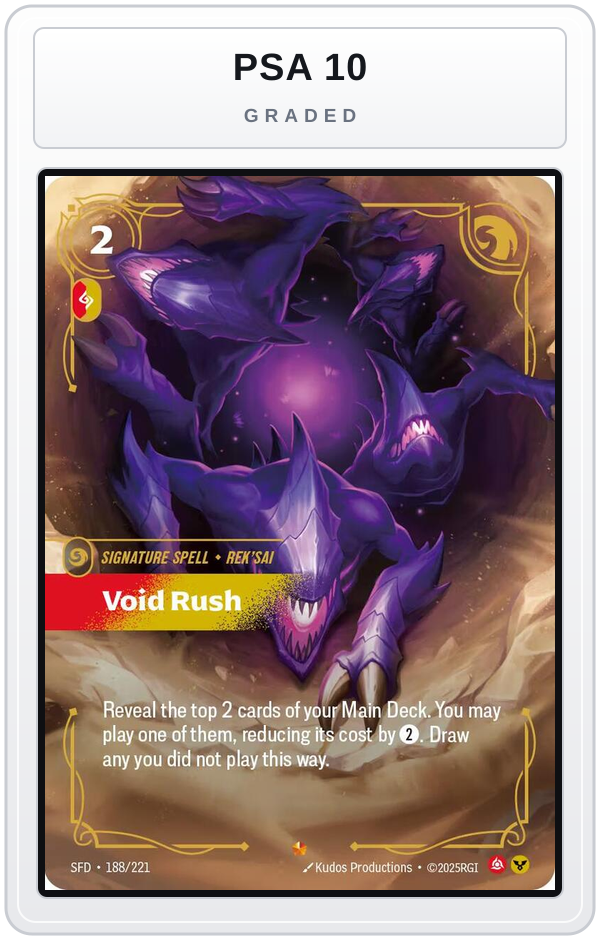 Graded - Void Rush — PSA 10 graded overlay