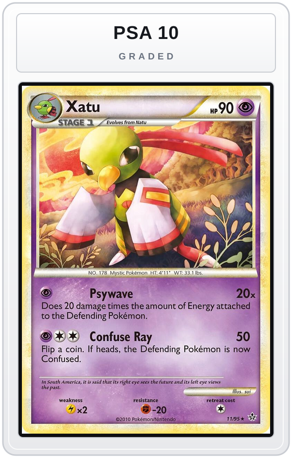 Graded - Xatu — PSA 10 graded overlay