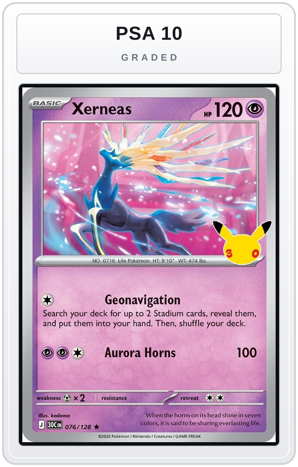 Graded - Xerneas — PSA 10 graded overlay