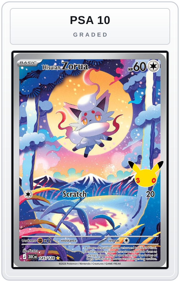 Graded - Hisuian Zorua — PSA 10 graded overlay