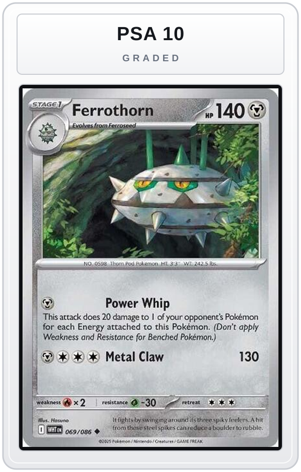 Graded - Ferrothorn — PSA 10 graded overlay