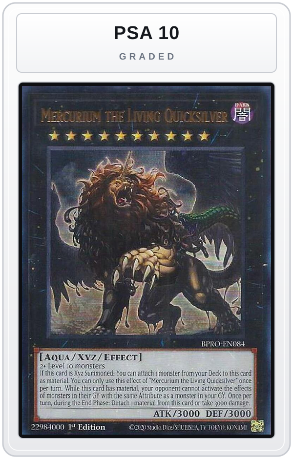 Graded - Mercurium the Living Quicksilver — PSA 10 graded overlay