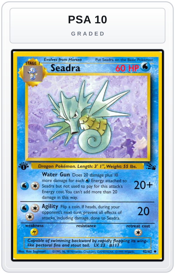 Graded - Seadra — PSA 10 graded overlay