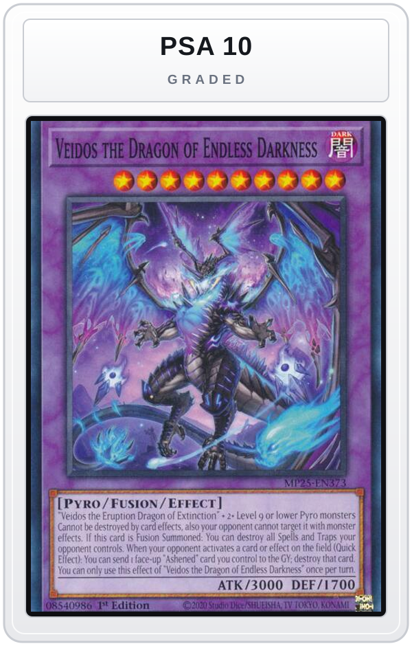 Graded - Veidos the Dragon of Endless Darkness — PSA 10 graded overlay