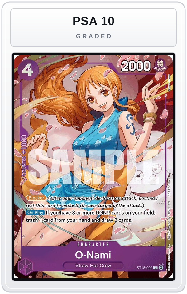 Graded - O-Nami - ST18-002 — PSA 10 graded overlay