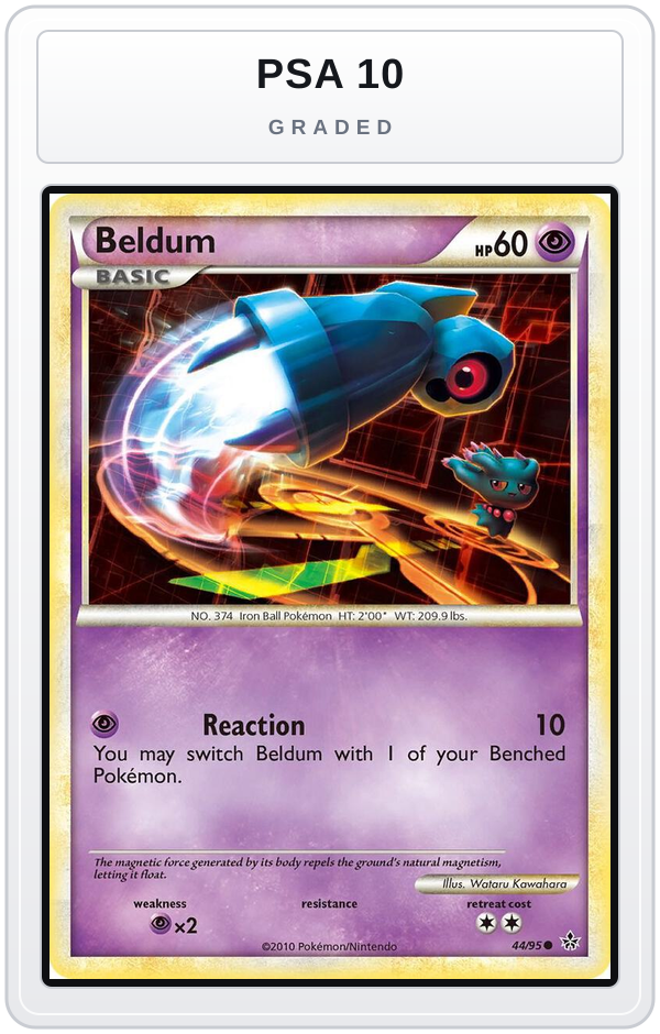 Graded - Beldum — PSA 10 graded overlay