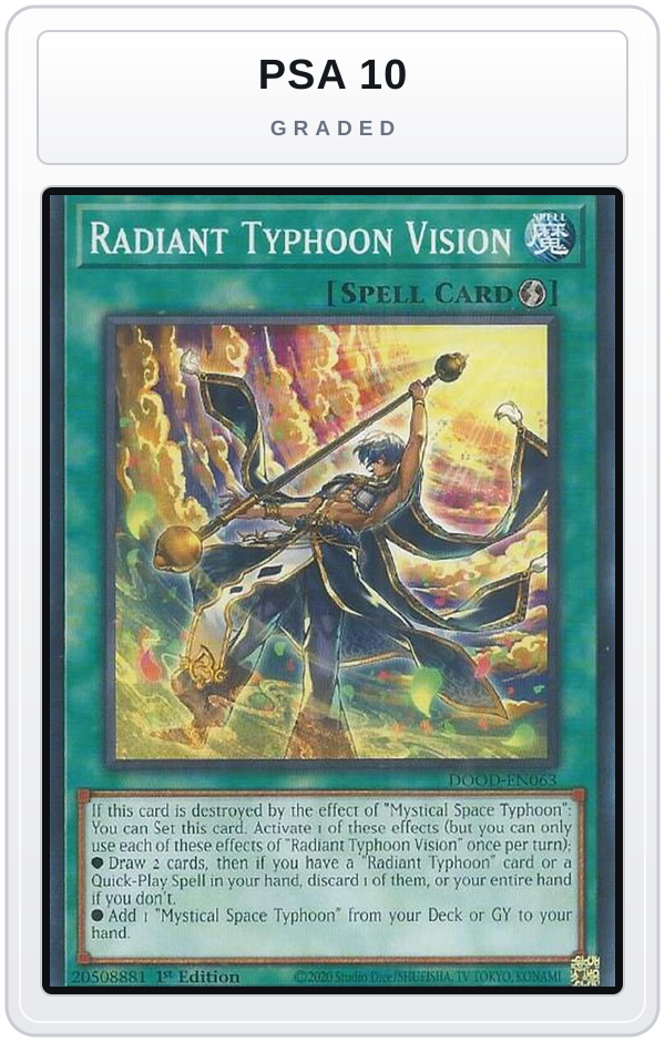Graded - Radiant Typhoon Vision — PSA 10 graded overlay