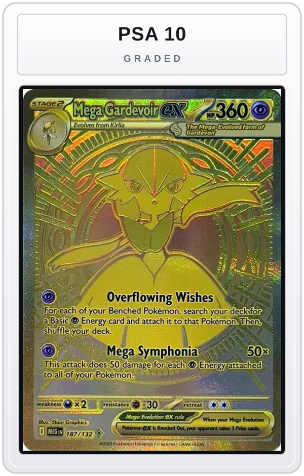 Graded - Mega Gardevoir ex - 187/132 — PSA 10 graded overlay