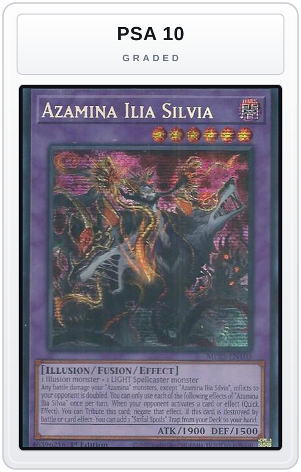 Graded - Azamina Ilia Silvia — PSA 10 graded overlay