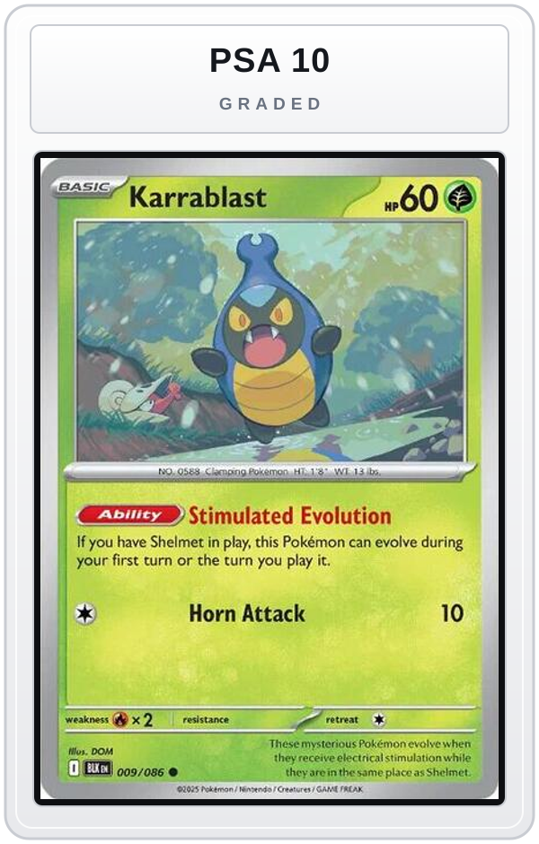 Graded - Karrablast — PSA 10 graded overlay