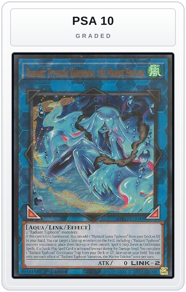 Graded - Radiant Typhoon Varuroon, the Marine Eidolon — PSA 10 graded overlay