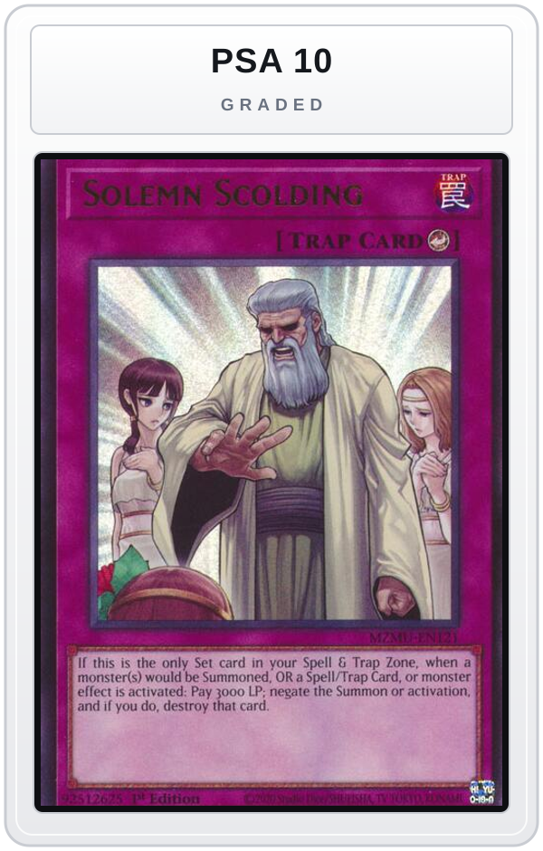 Graded - Solemn Scolding — PSA 10 graded overlay