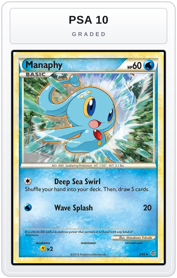Graded - Manaphy — PSA 10 graded overlay