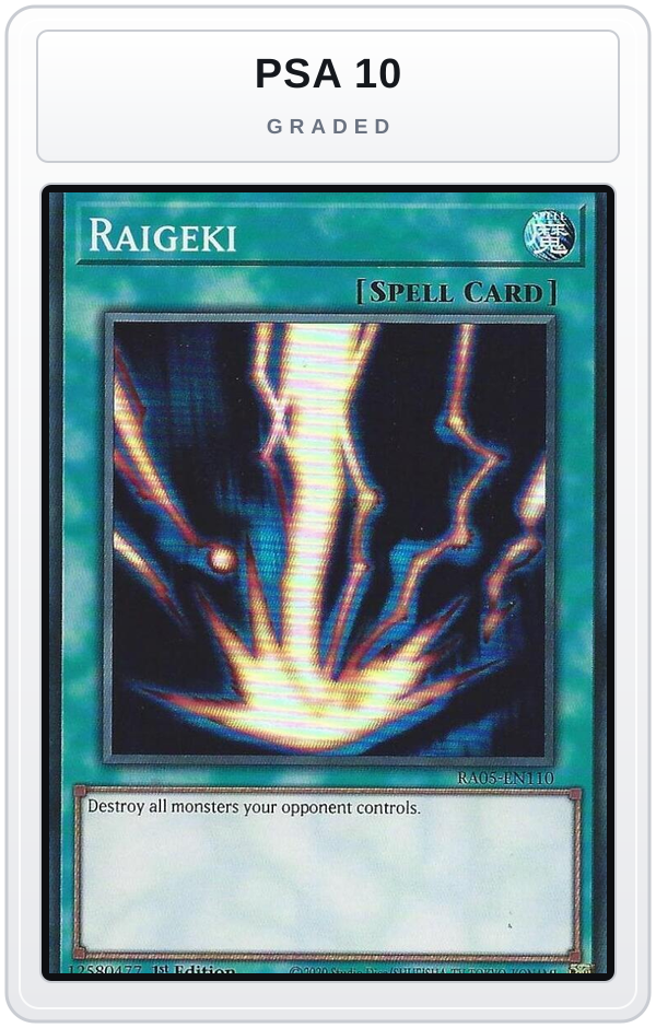 Graded - Raigeki — PSA 10 graded overlay