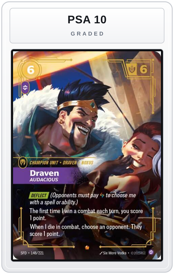 Graded - Draven - Audacious — PSA 10 graded overlay