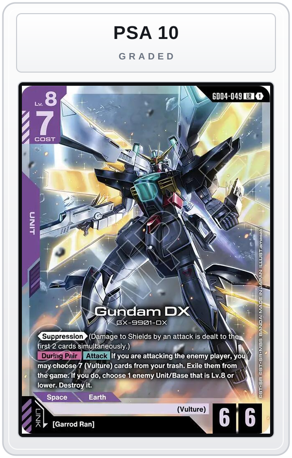 Graded - Gundam DX — PSA 10 graded overlay