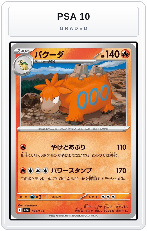 Graded - Camerupt — PSA 10 graded overlay