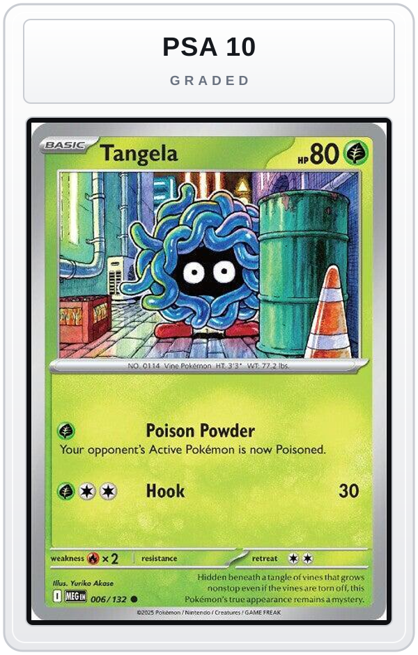 Graded - Tangela — PSA 10 graded overlay