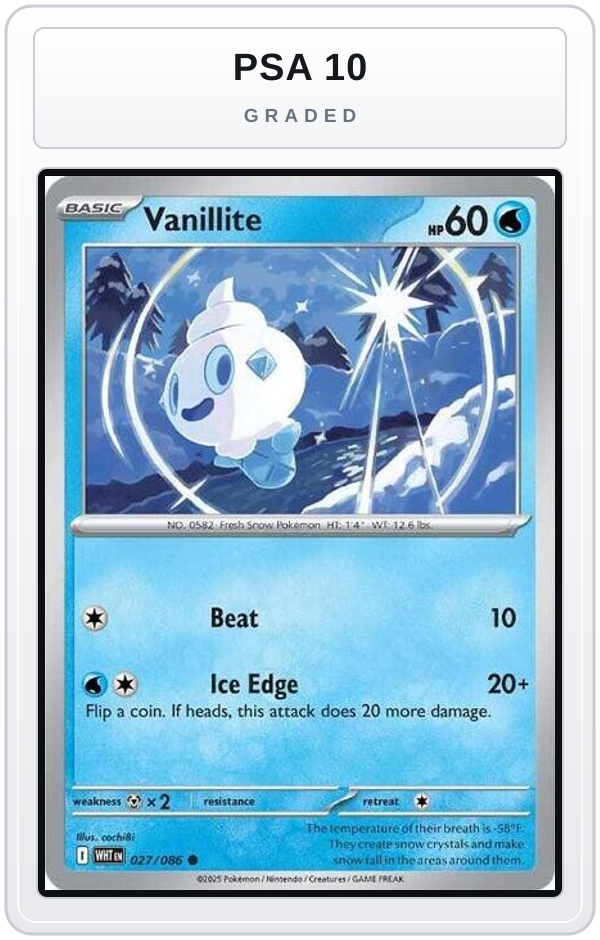 Graded - Vanillite — PSA 10 graded overlay