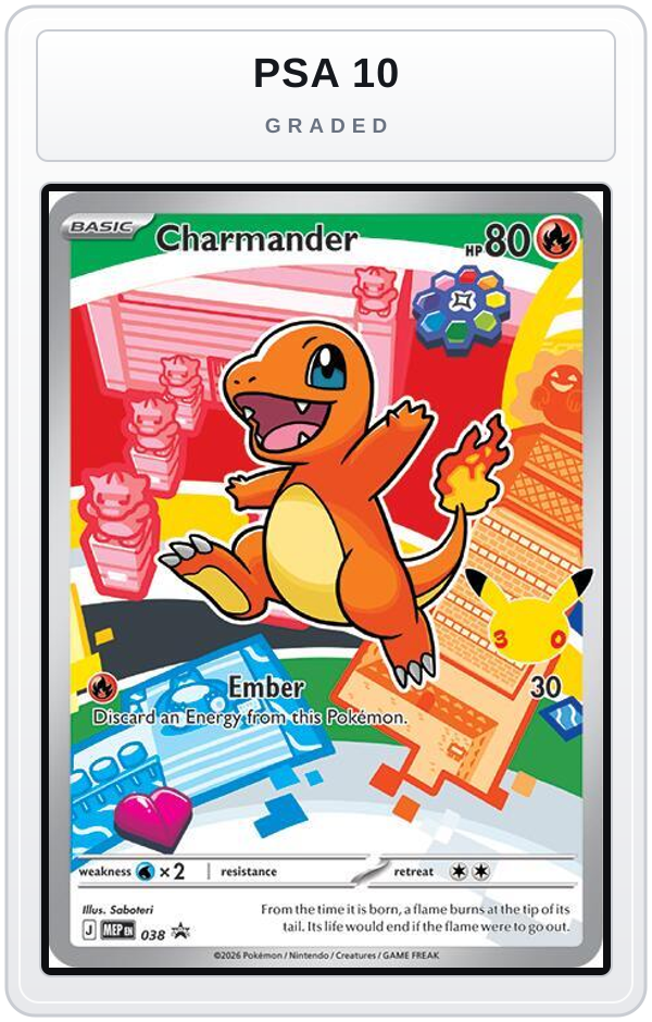 Graded - Charmander - 038 — PSA 10 graded overlay