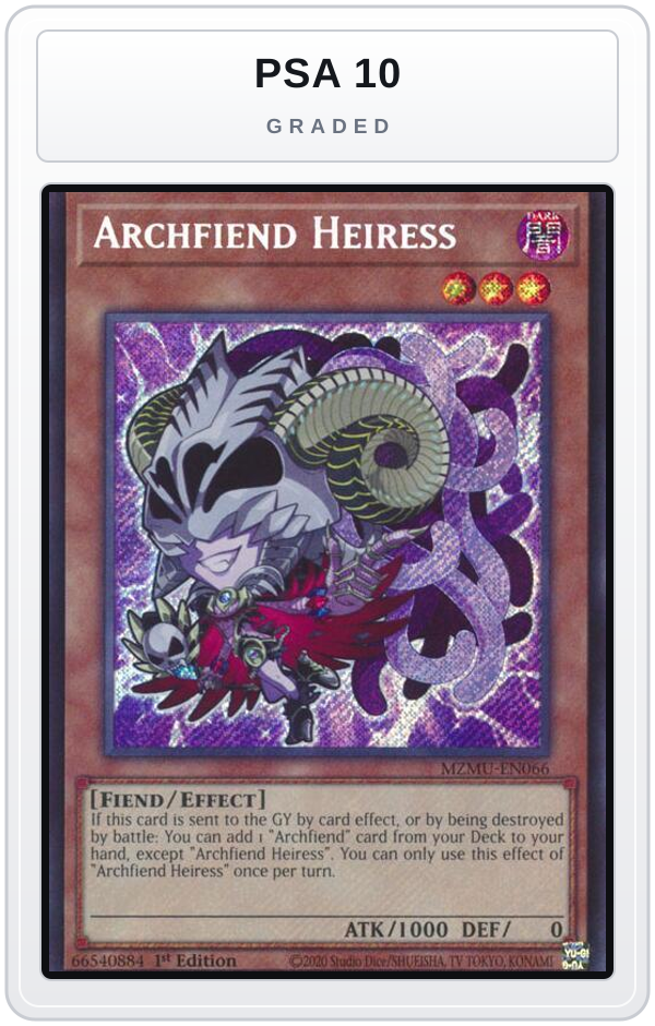 Graded - Archfiend Heiress — PSA 10 graded overlay
