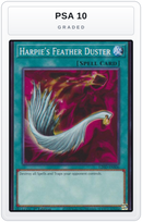 Graded - Harpie's Feather Duster — PSA 10 graded overlay