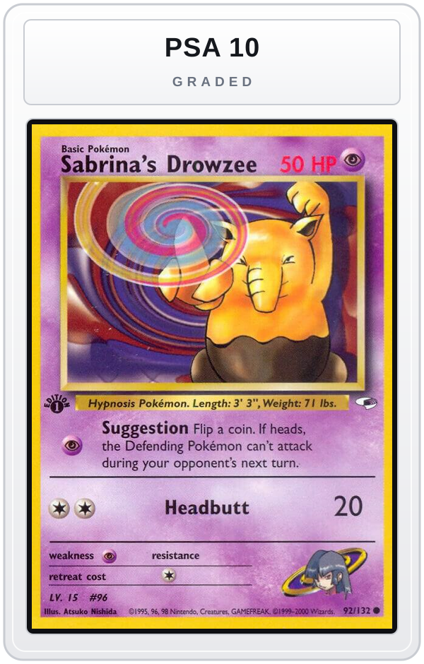 Graded - Sabrina's Drowzee — PSA 10 graded overlay