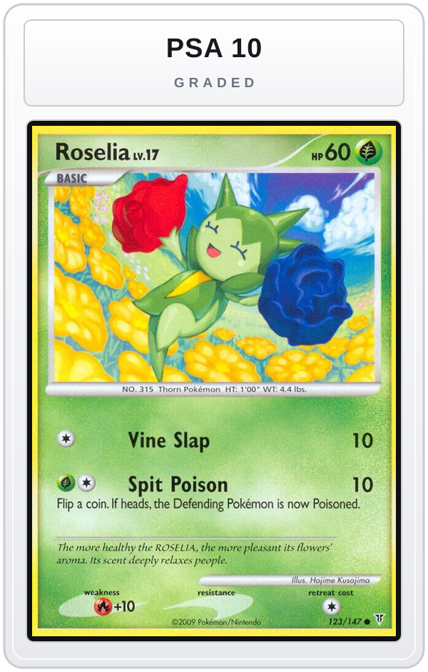 Graded - Roselia — PSA 10 graded overlay