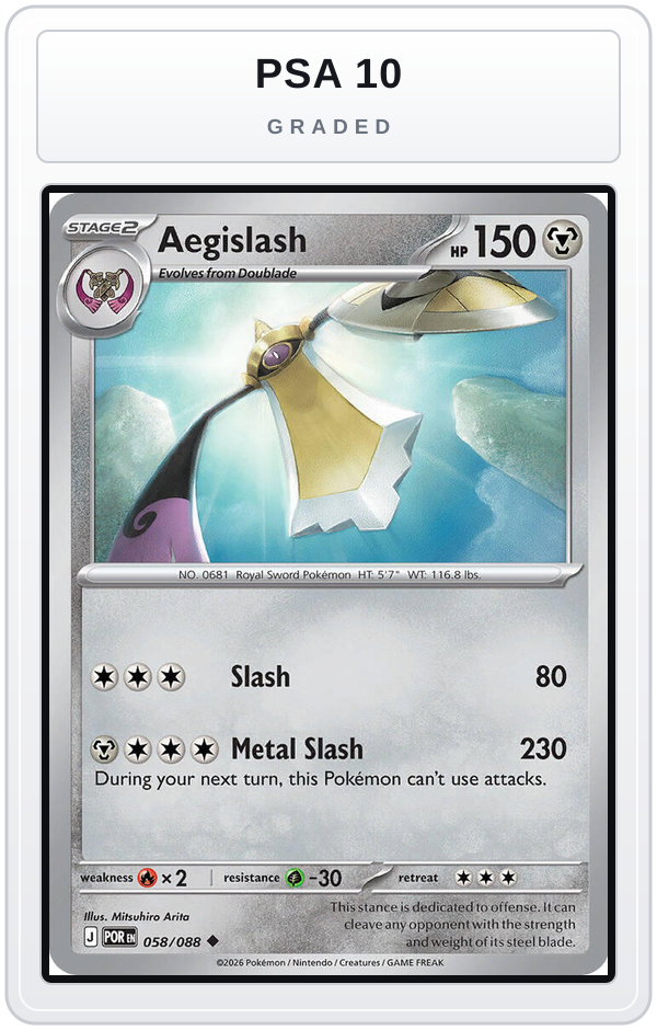 Graded - Aegislash — PSA 10 graded overlay