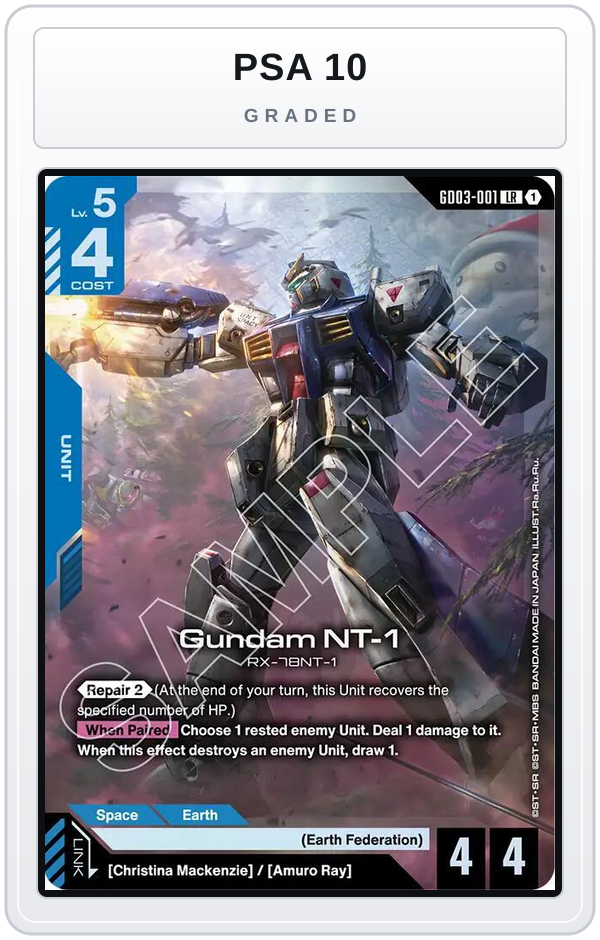 Graded - Gundam NT-1 — PSA 10 graded overlay