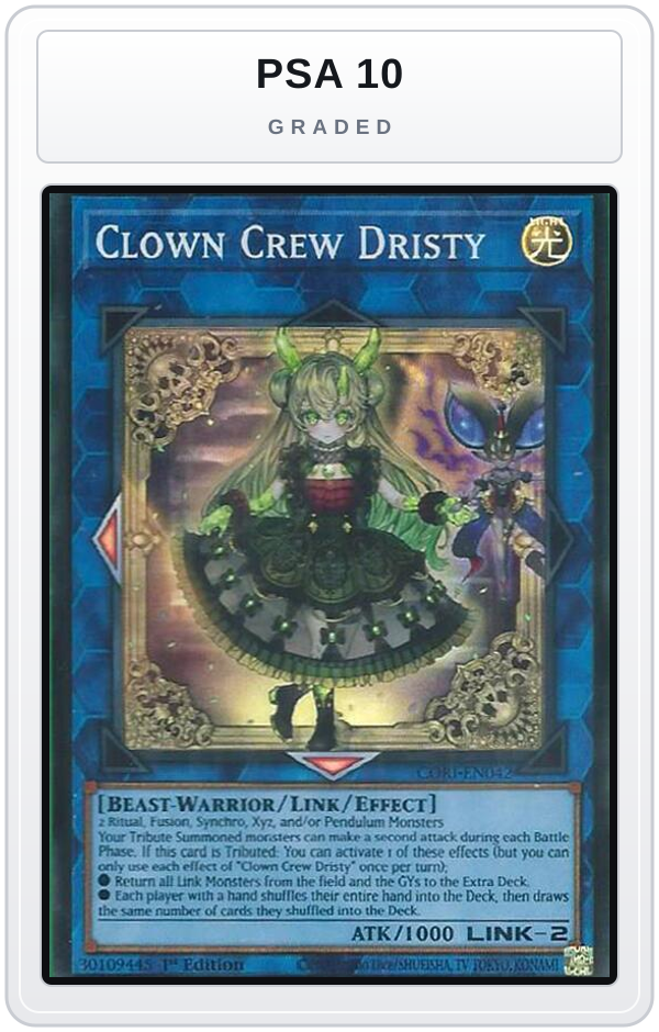 Graded - Clown Crew Dristy — PSA 10 graded overlay