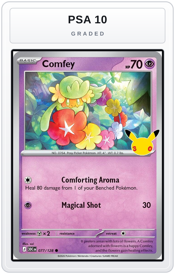 Graded - Comfey — PSA 10 graded overlay