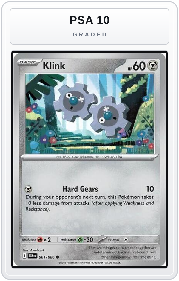 Graded - Klink — PSA 10 graded overlay